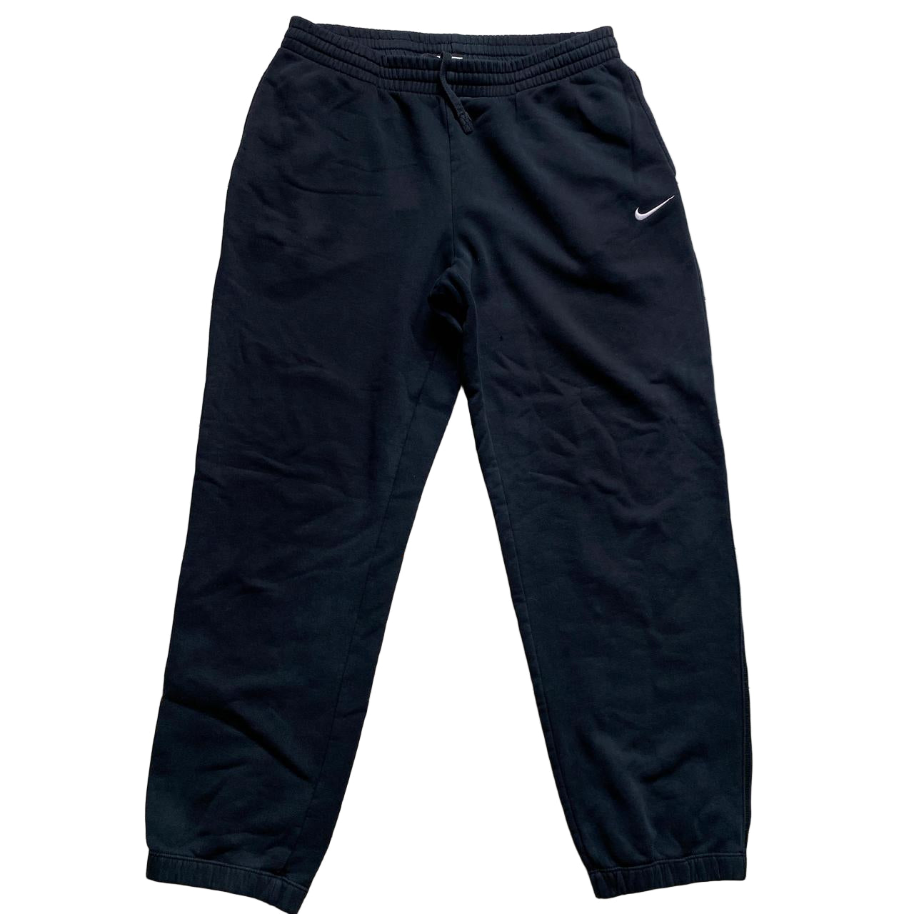 Nike Baggy Black and White Swoosh Joggers (XL)