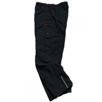 Nike Air Max LTD Black and Red Shell Cargo Trackpant Baggy Bottoms (M)