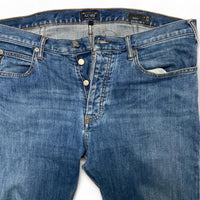 Armani Jeans J21 Light Blue Denim Straight Fit Jeans (36W)