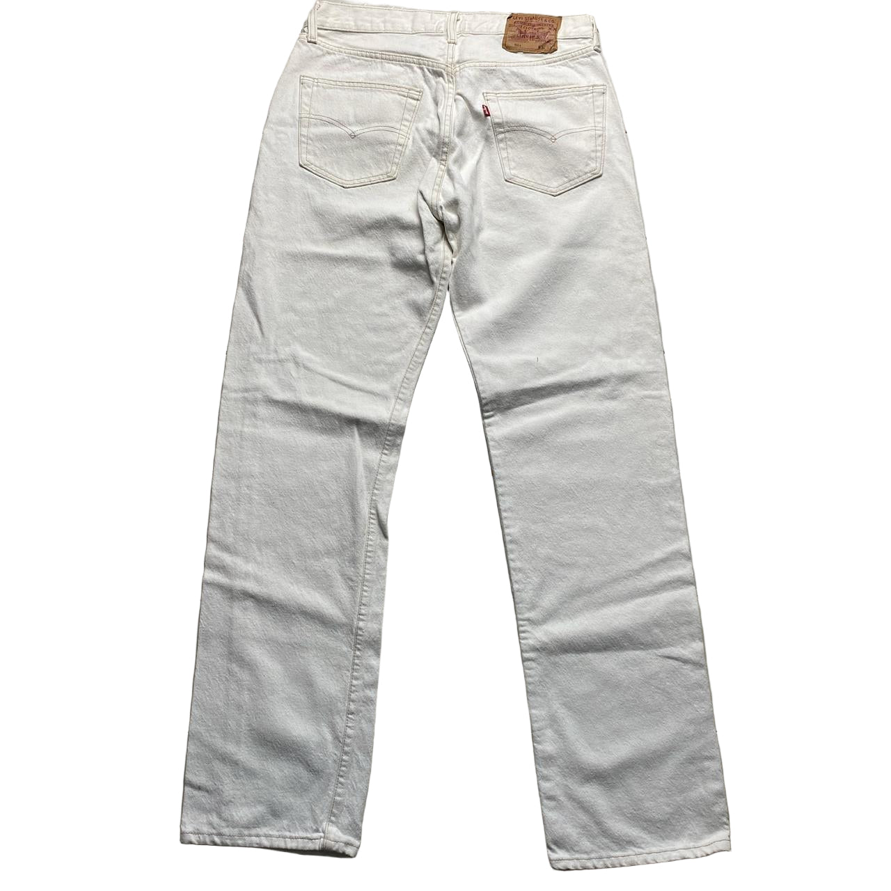 Levis 501 Vintage Made in USA White Baggy Jeans (34W)