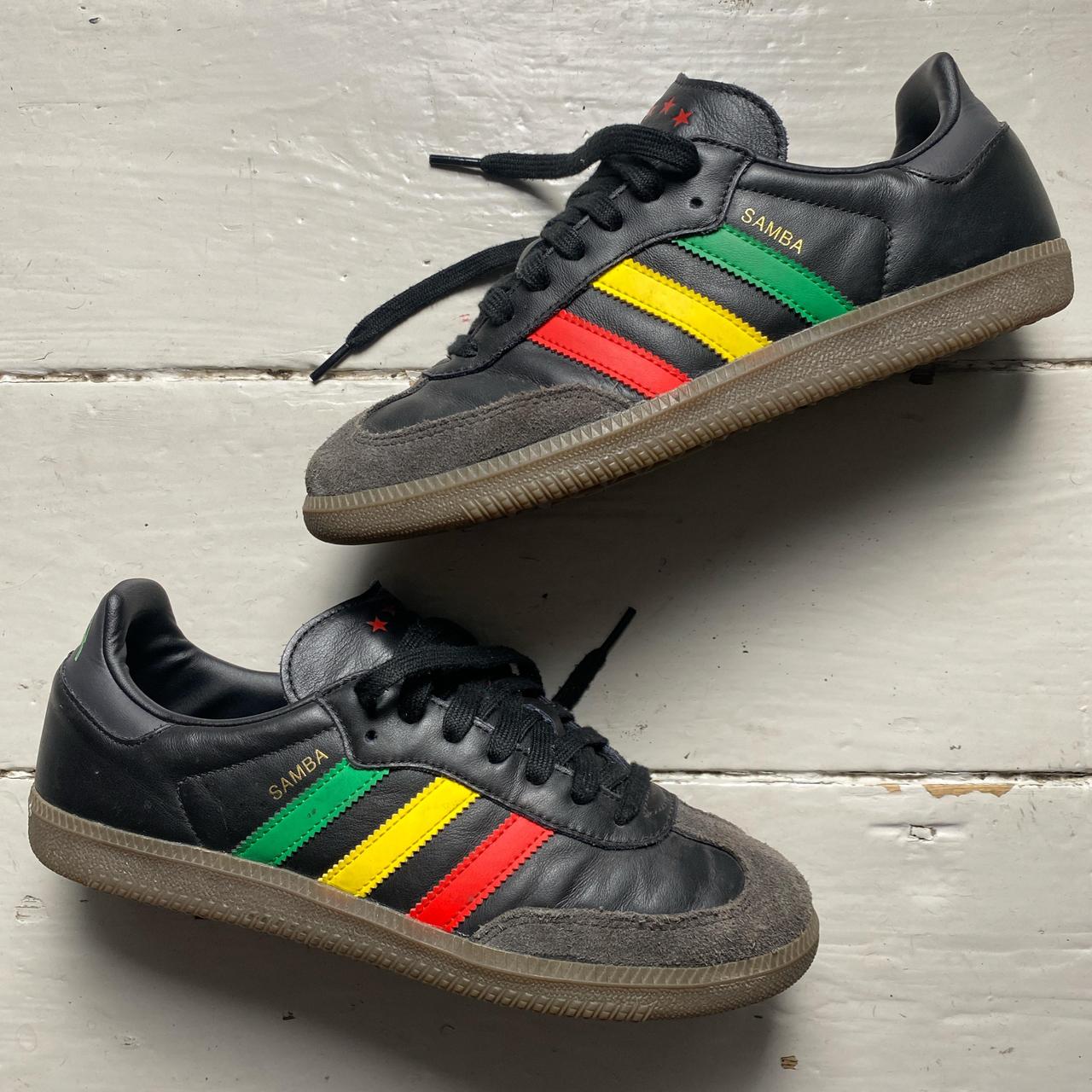 Adidas Samba Ajax Rasta Black Red Yellow and Green