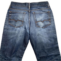 Hugo Boss Dark Navy Stonewash Distressed Jeans (34W)