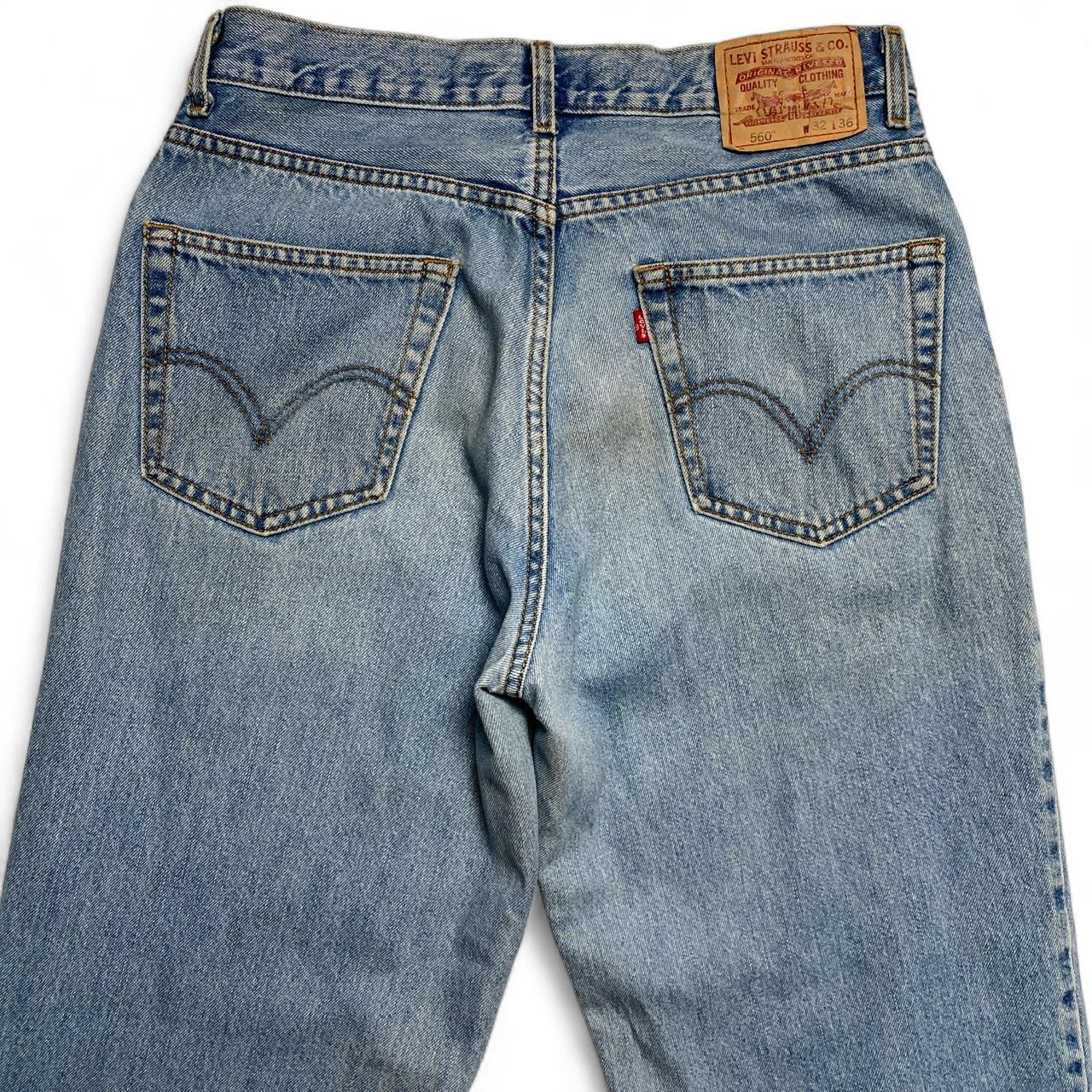 Levi's 560 Vintage Light Blue Distressed Jeans (32W)