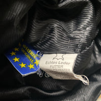 Aviatrix Black Leather Peacoat Jacket (M)