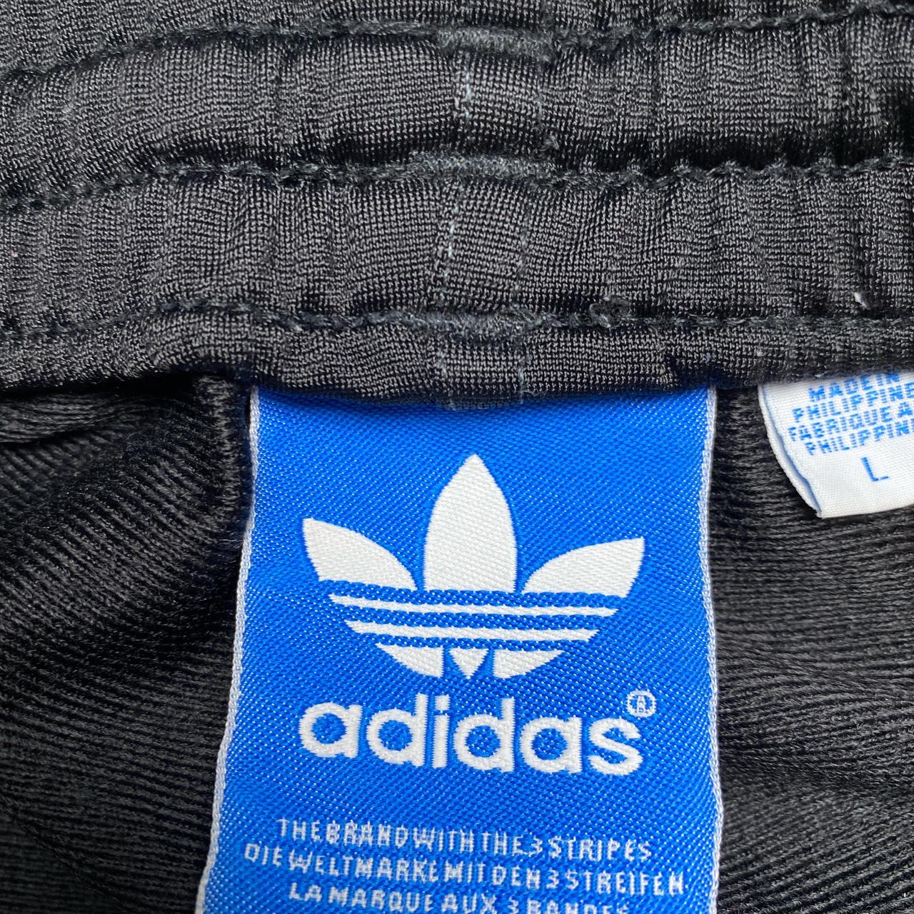 Adidas Black and Gold Stripe Trackpant Bottoms (L)