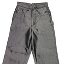 School Of Hard Knocks Vintage Y2K 90’s Shiny Metallic Silver Denim Baggy Hip Hop Jeans Graffiti B Boy Char