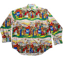Sixty Vintage Protestor Cartoon Shirt (M)