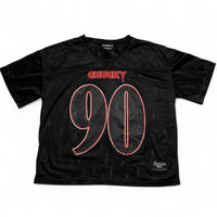 Chucky Vintage Universal Studios Football Jersey Black and Red (M)