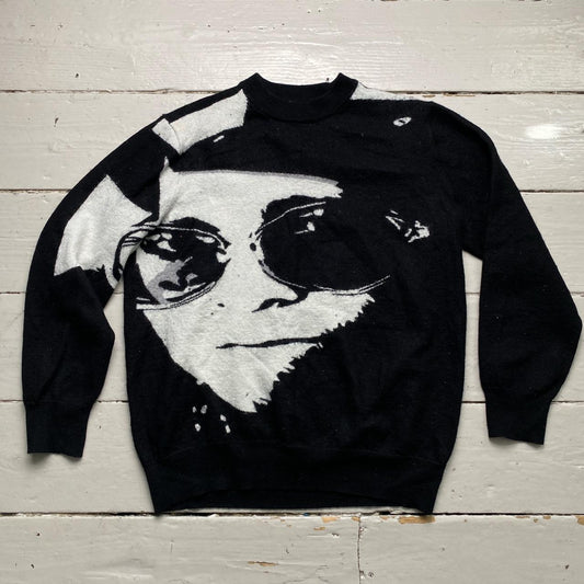 Palace Elton John Wool Black and White Jumper