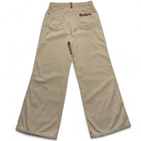 Kickers Cream and Brown Corduroy Baggy Wide Leg Jeans (30W)