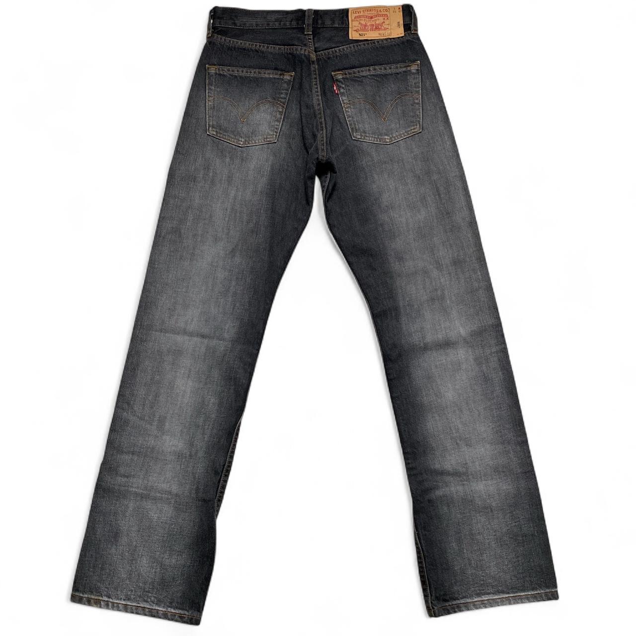 Levis 501 Grey Stonewash Distressed Jeans