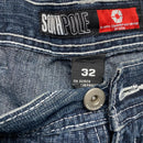 South Pole Vintage Baggy Stonewashed Jorts Jean Shorts (32W)