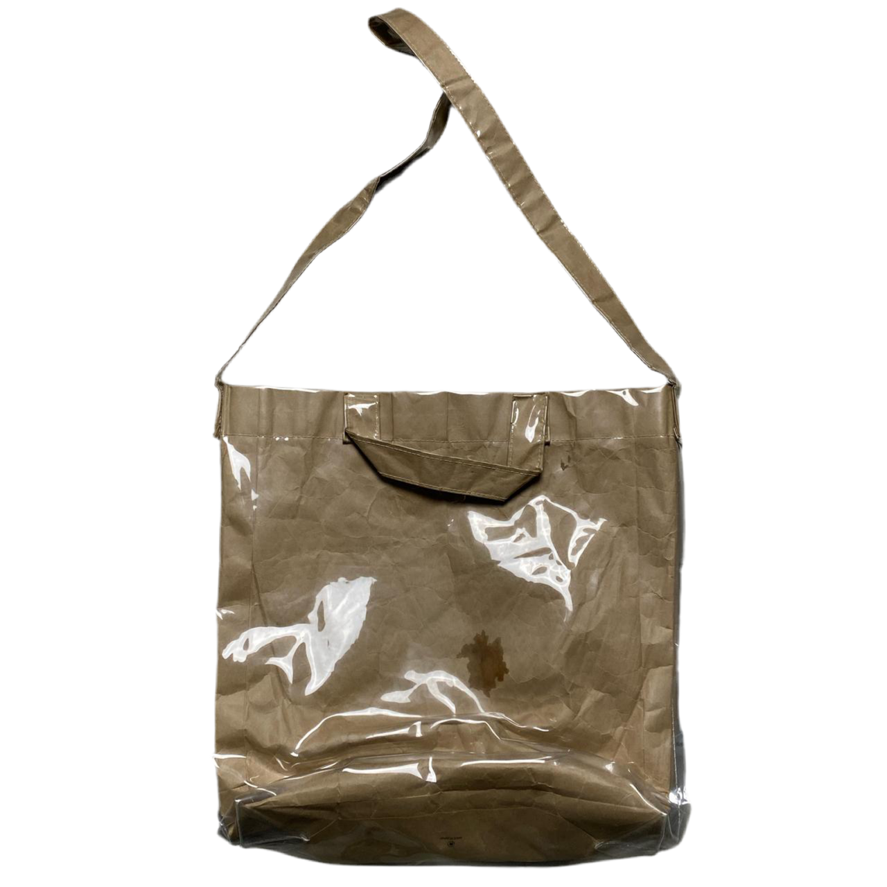 Comme Des Garcons Shirt PVC Tote Plastic Covered Cross Body Carrier Bag