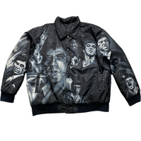 Scarface Al Pacino Tony Montana Black and White Vintage Bomber Jacket (L)