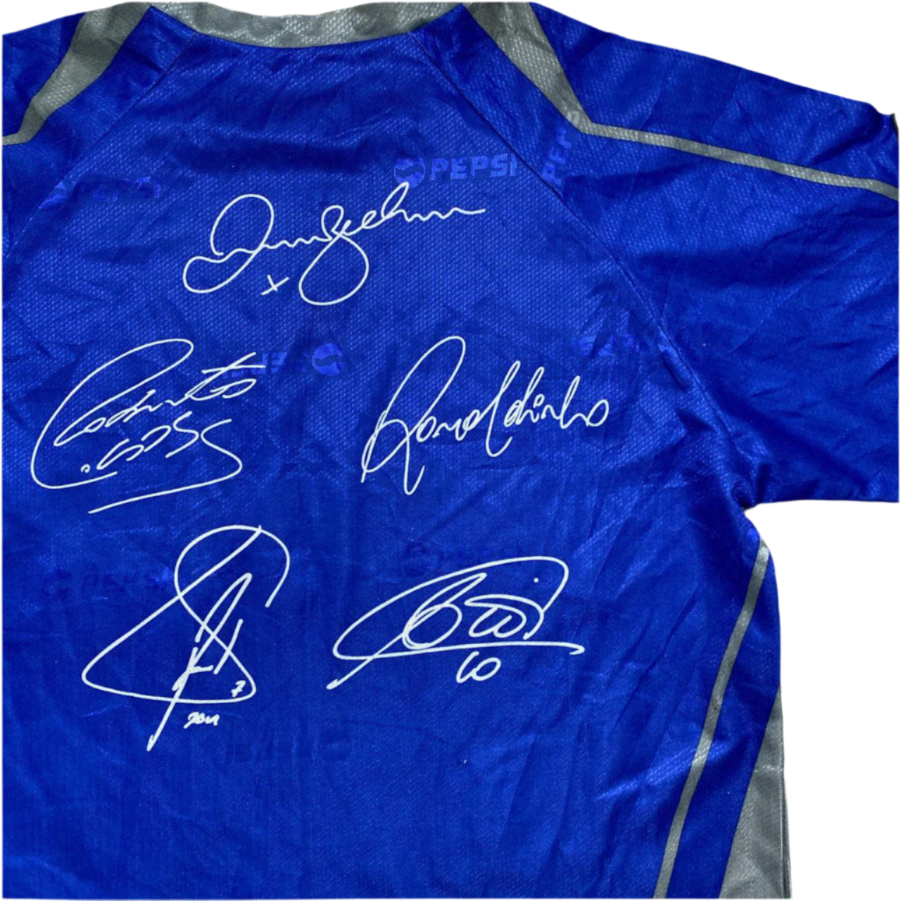 Pepsi Football Dare For More Squad Signed Vintage Jersey (L)