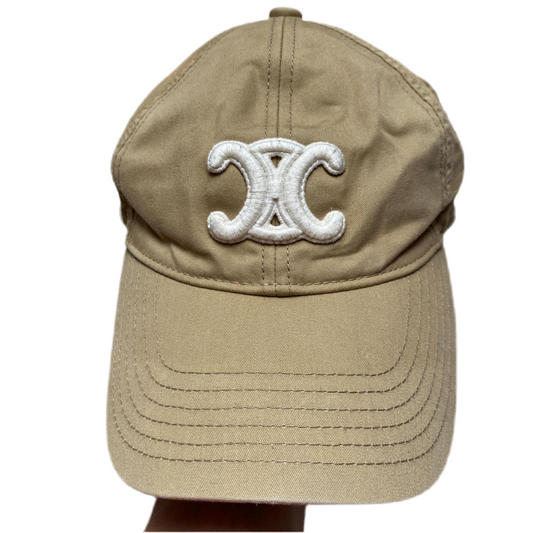 Celine Beige Cream and White Baseball Cap