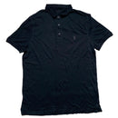 All Saints Black and Grey Polo Shirt (2XL)