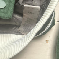 Maniere De Voir World Is Yours Green and White Bomber Jacket (S)