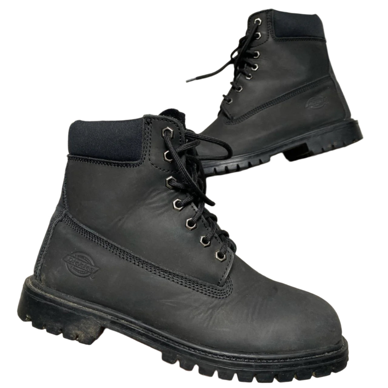 Dickies Black Leather Boots (UK 8)