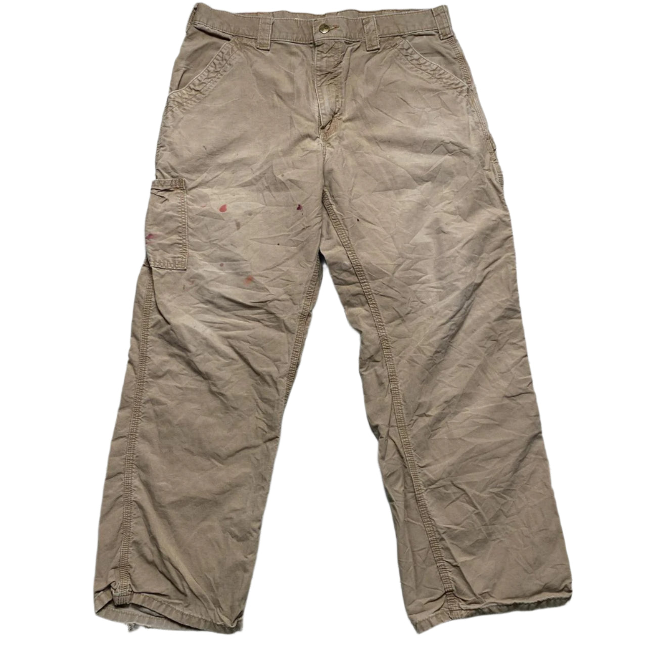 Carhartt Vintage Workwear Khaki Sand Carpenter Cargo Trousers (36W)