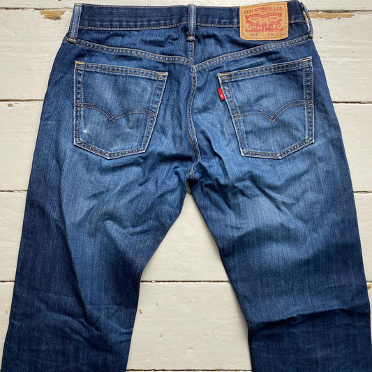 Levis 514 Navy Blue Baggy Jeans