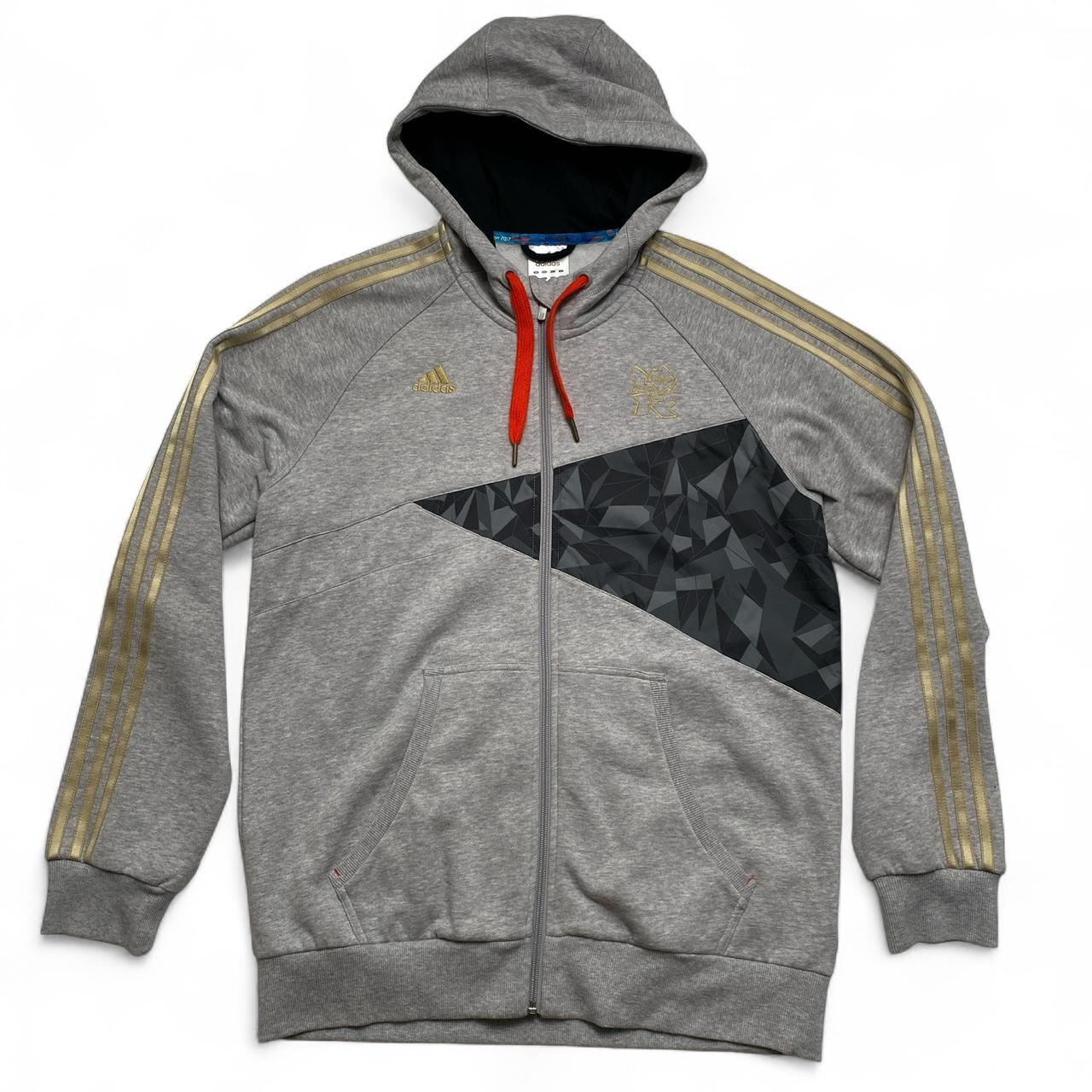 Adidas London 2012 Olympics Vintage Grey and Gold Hoodie (L)