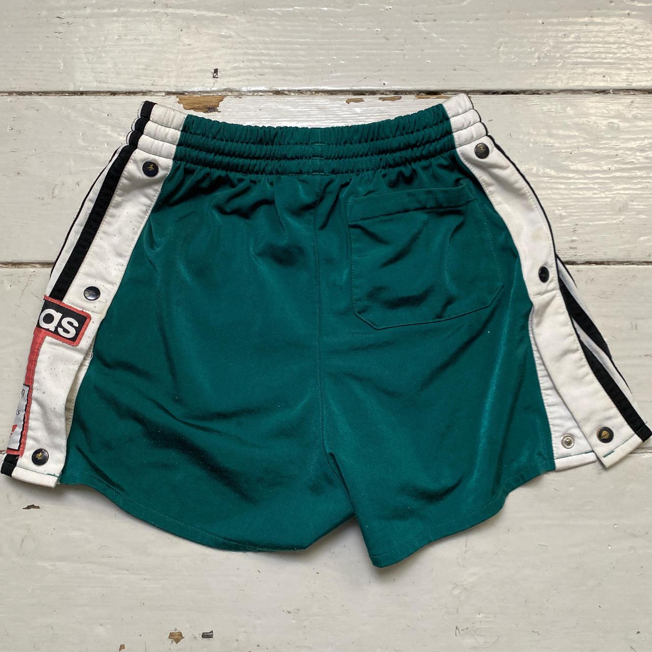 Adidas Originals Womens Popper Shorts Green and White