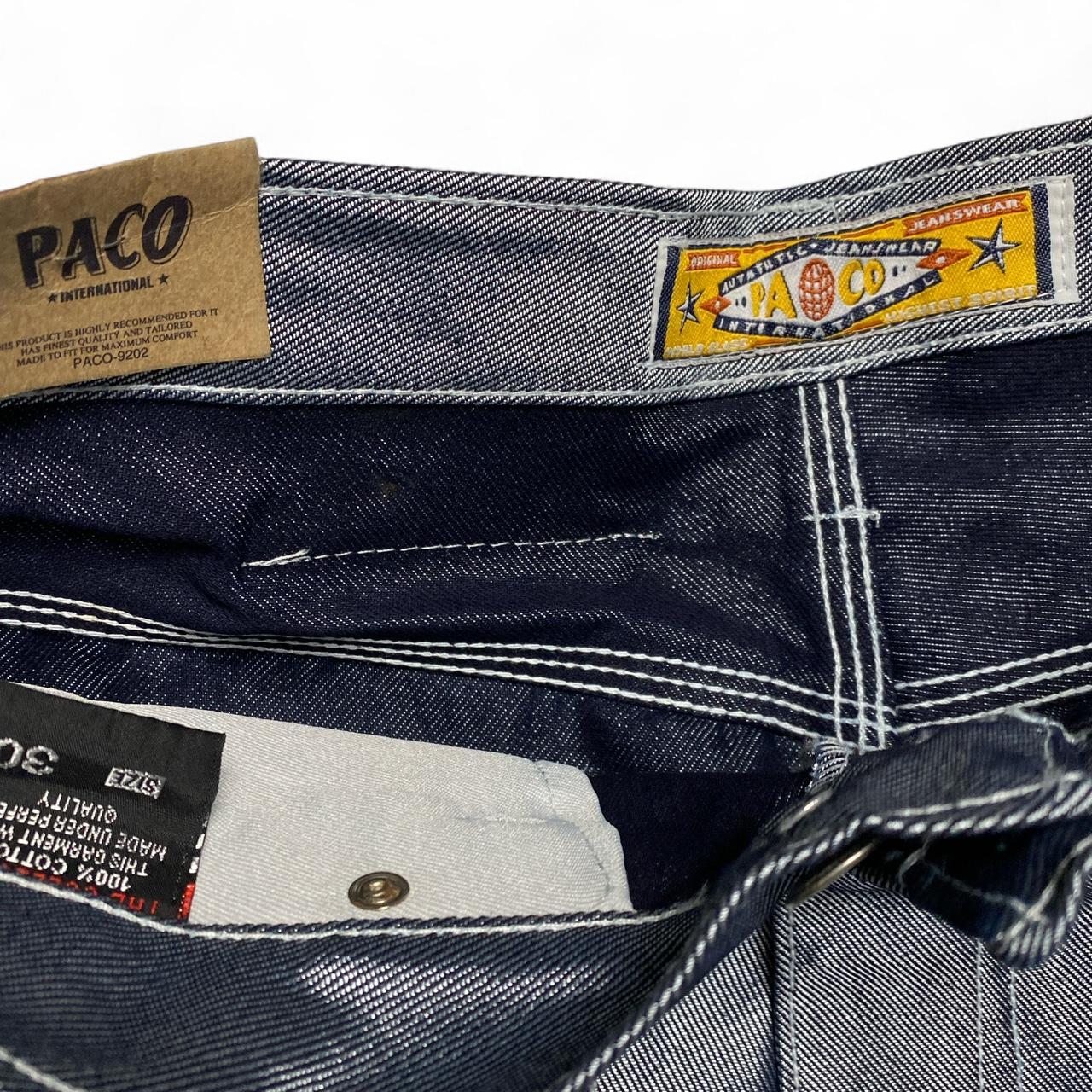 Paco Vintage 90’s Y2K Baggy Metallic Silver Shiny Denim Jeans