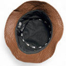 A’s New Era Brown and White Faux Leather Bucket Hat