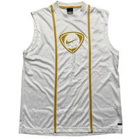 Nike Vintage Football White and Gold Vest (M)