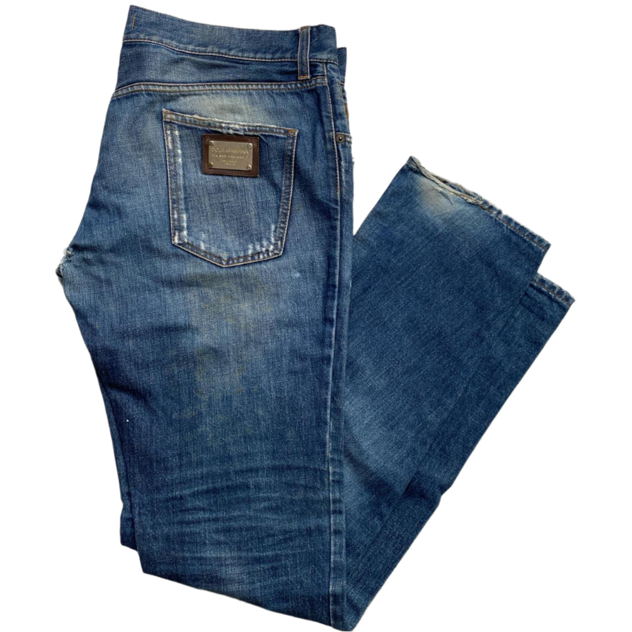 Dolce and Gabbana Vintage Silver Plaque Jeans (38W)
