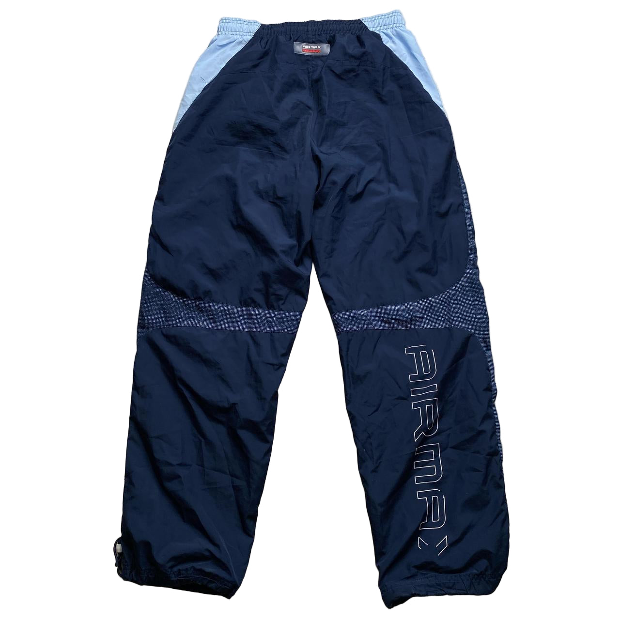 Nike Air Max Vintage Shell Trackpant Baggy Navy and Baby Blue Bottoms (M)
