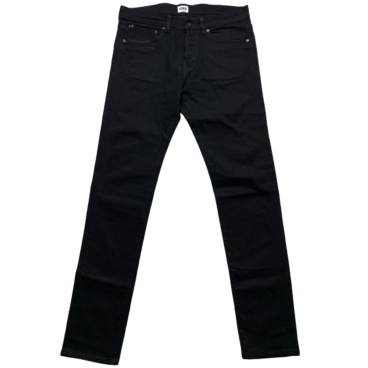 Edwin Ed-80 Jet Black Jeans (33W)