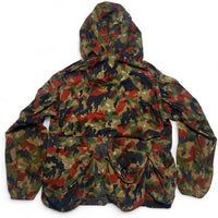 Swiss Camo M70 Camouflage Red Brown and Green Vintage Military Army Jacket (L)
