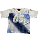 FUBU Vintage 90’s Light Blue Ombre Navy Blend White NFL Football Jersey (2XL)