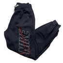 Nike Club Swoosh Spellout Black White and Red Embroidery Joggers (S)
