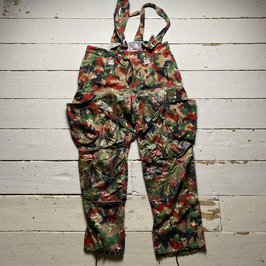 Bretel Camouflage Red Brown and Green Dungaree Military Trousers