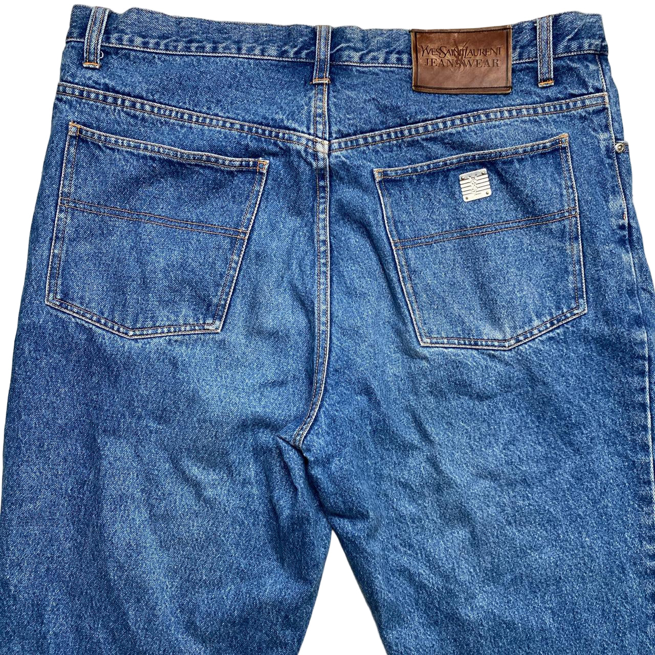 YSL Yves Saint Laurent Vintage Navy Baggy Jeans (38W)