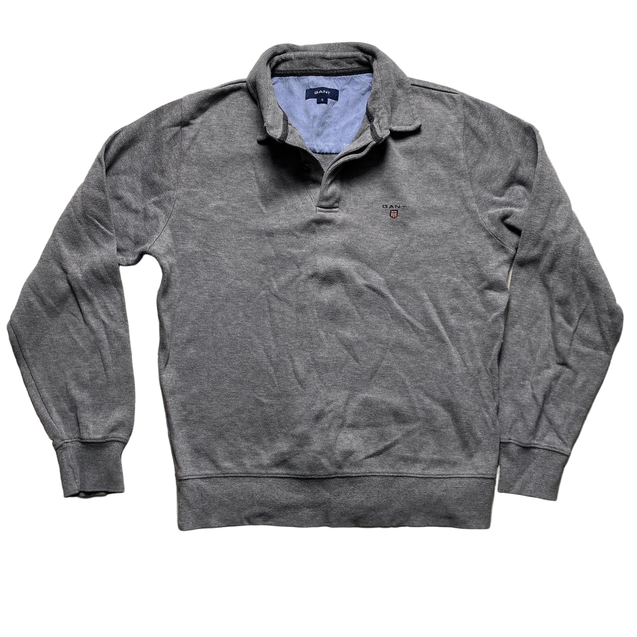 Gant Grey Quarter Button Up Jumper (S)