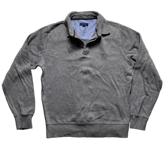 Gant Grey Quarter Button Up Jumper (S)
