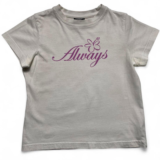 Always Do What You Should Do White and Pink Womens Baby Tee (M)