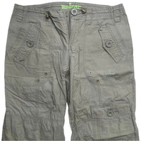 No Fear Vintage Khaki Heart Embroidery Cargo Trousers (12 UK)