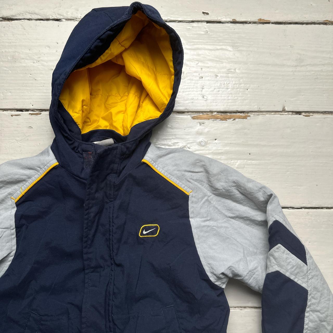 Nike Athletic Vintage Navy Grey and Yellow Kids Jacket