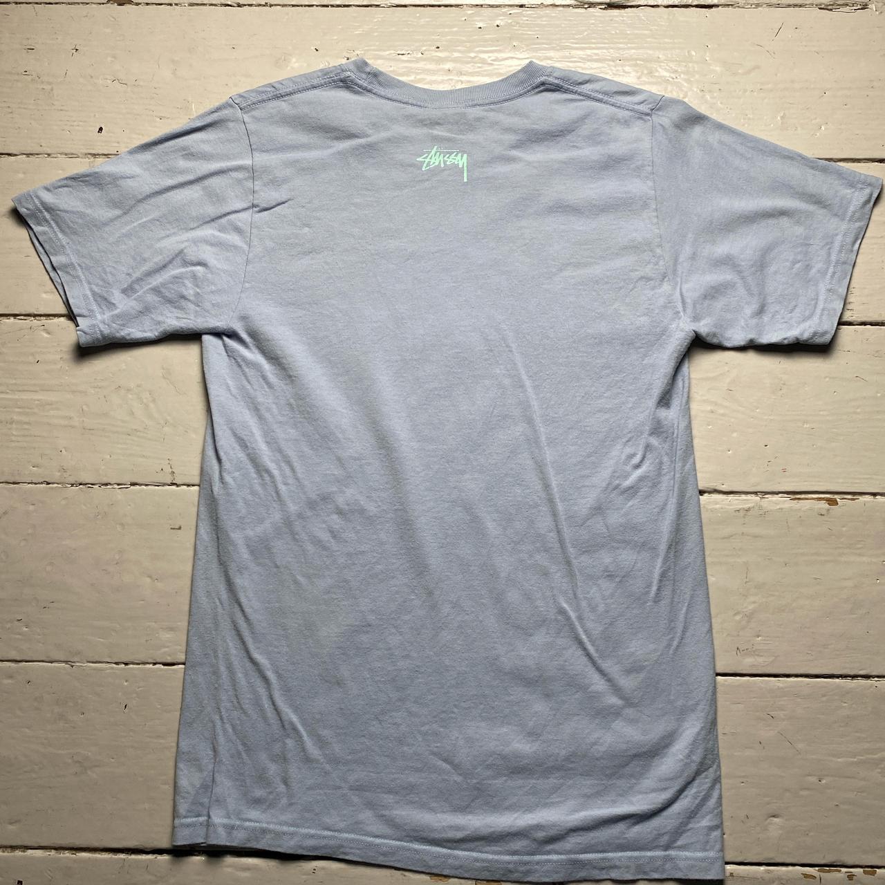 Stussy Serotonin Blue and Baby Blue T Shirt