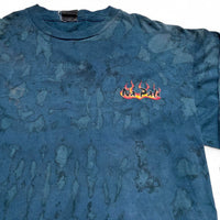 Na Pali Vintage Y2K Dragon Japanese Long Sleeve Blue Tie Dye T Shirt (XL)