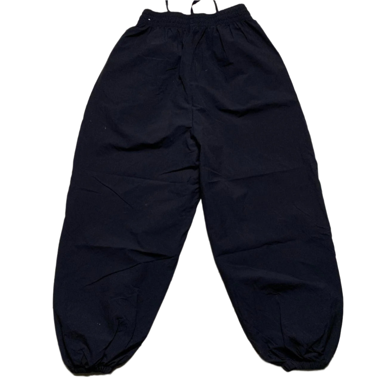 Nike Black and White Baggy Shell Trackpant Parachute Bottoms (M)