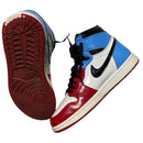 Jordan 1 No Fear Fearless Red Black White and Blue Patent (UK 9)