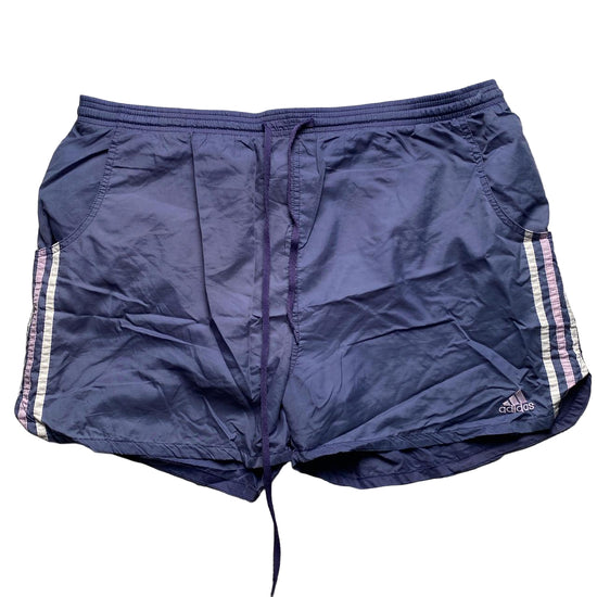 Adidas Vintage Purple Pink and White Shell Shorts (XL)