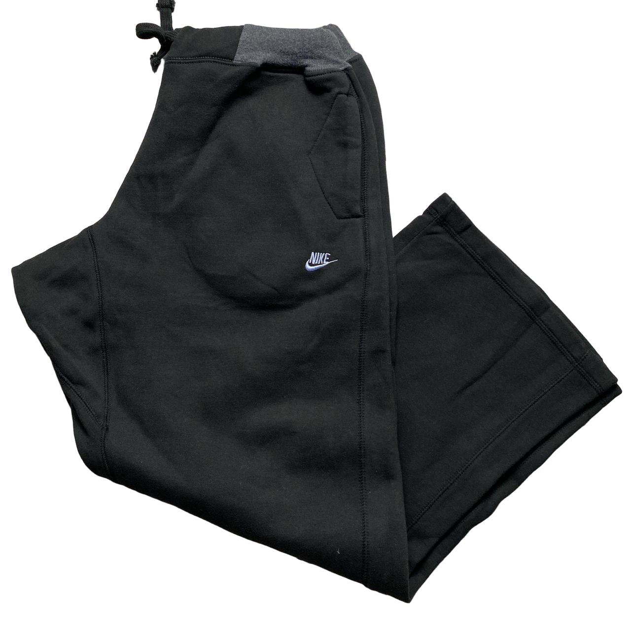 Nike Baggy Vintage Black Grey and Light Blue Joggers (L)