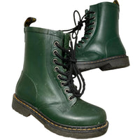 Dr Martens High Boots Bottle Green Rubber Womens (UK 4)